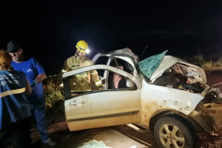 Imagem do carro após acidente