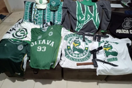 Imagem dos objetos apreendidos