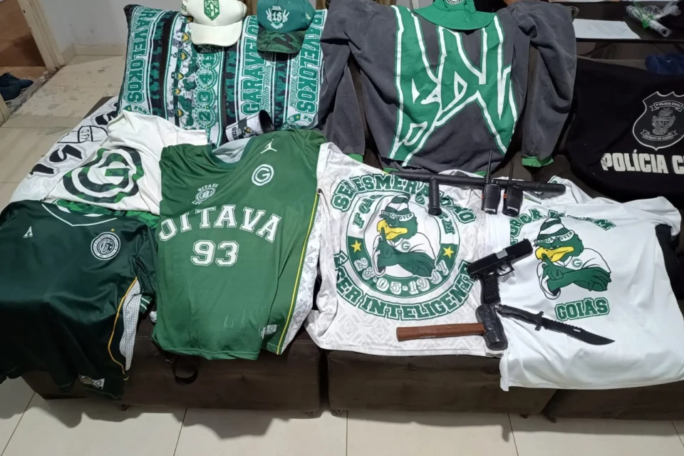 Imagem dos objetos apreendidos