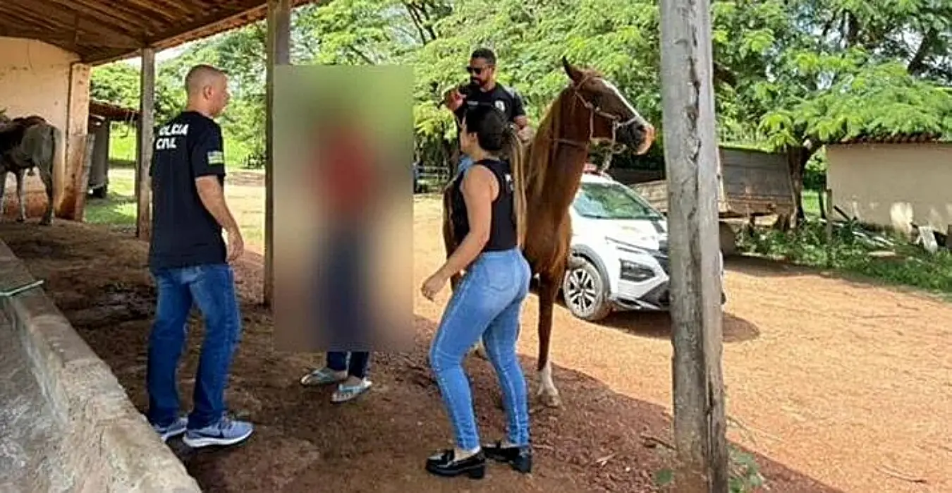 Imagem do suspeito preso