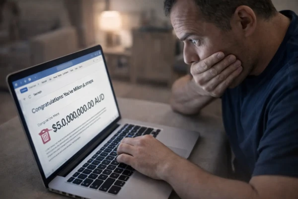 Equipe tentou entrar em contato com o vencedor por telefone Homem apaga e-mail de prêmio lotérico de R$ 185 milhões; veja o que aconteceu