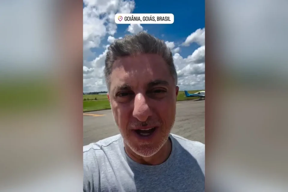 Luciano Huck desembarca em Goiânia para gravação: ‘adoro essa terra’ (Foto: Reprodução)