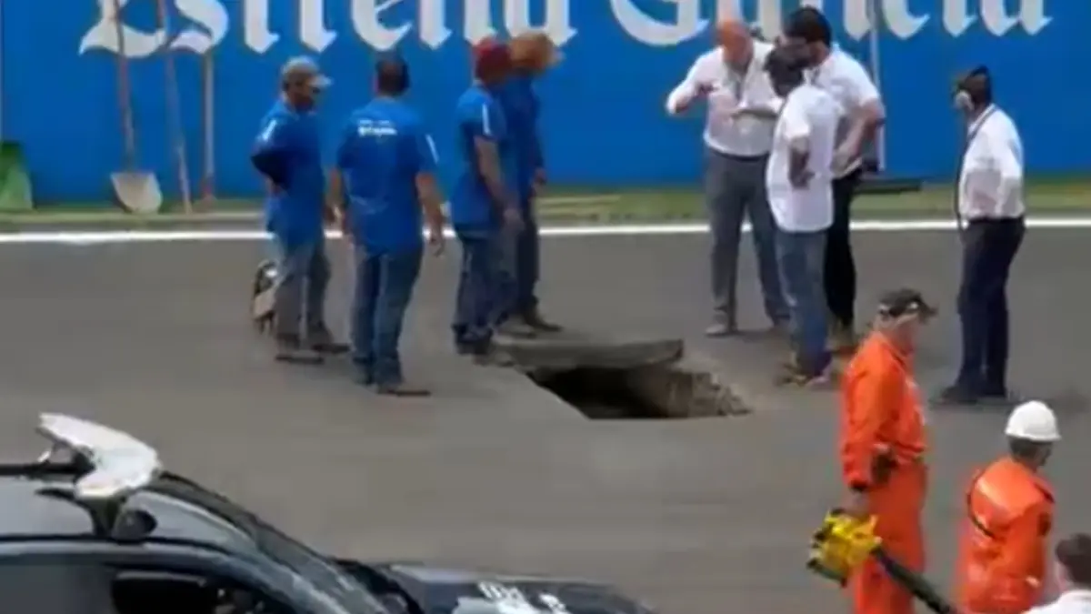 Buraco no MotoGP: novas imagens mostram situação da pista do autódromo de Goiânia