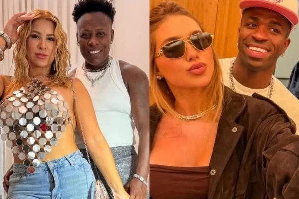 Após comparações com Virginia e Vini Jr., mulher de Neném sugere 'sósia de casal' Foto do casal ganhou repercussão nas redes