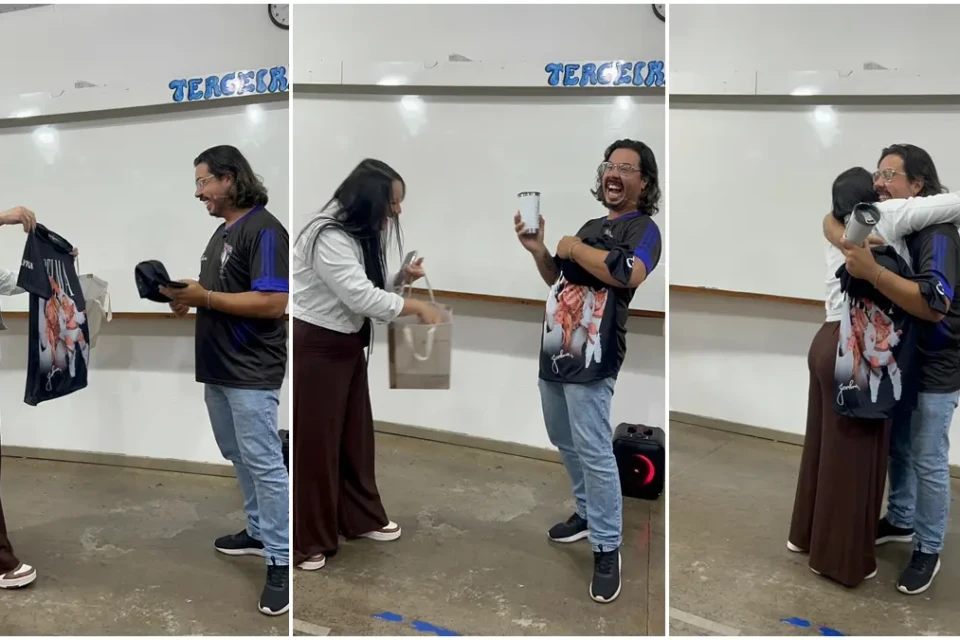 professor convidado por Joelma para ser padrinho de turma em Goiânia