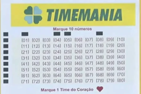 Concurso 2371 da Timemania: aposta de Caldas Novas ganha R$ 29,1 mil (Foto: Reprodução)
