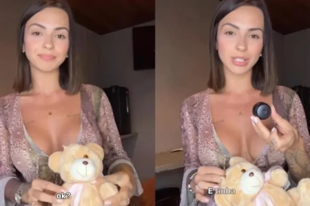 Brasileira que tem o corpo mais perfeito do mundo encontra câmera em presente de fã