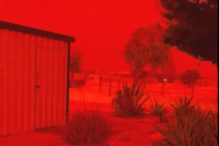 Ciclone deixa o céu vermelho na Austrália; veja o motivo (Foto: Reprodução)