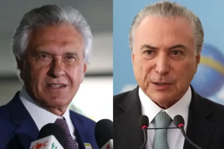 Temer: Caiado é combativo, mas terá dificuldade para furar polarização (Fotos; Agência Brasil)