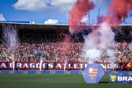 Partida entre Atlético e Flamengo, no Brasileirão de 2024