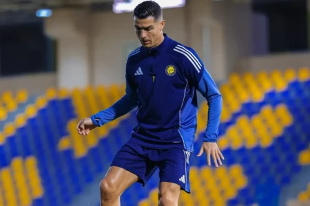 Cristiano Ronaldo em treino do Al-Nassr