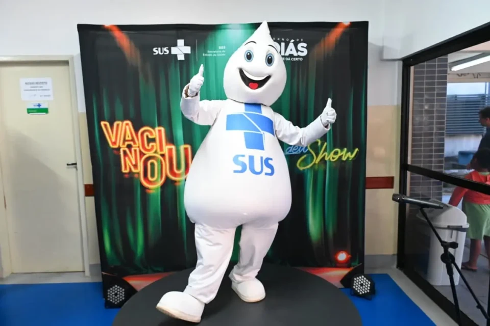 Imagem do mascote da vacinação