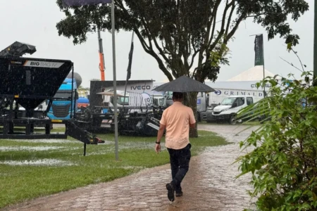 Chove em Rio Verde durante a Tecnoshow Comigo (Foto cedida ao Mais Goiás)