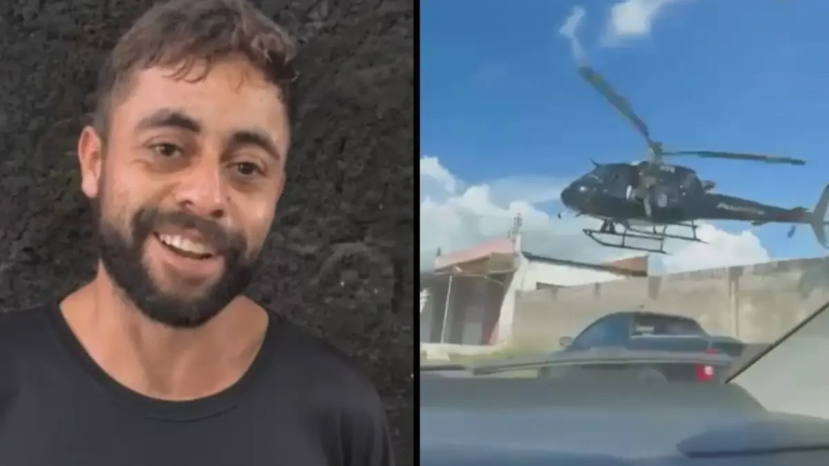 'Nunca tinha visto isso na minha vida': bandido preso elogia PM por ação 'de cinema' (Foto: Reprodução)