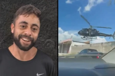 'Nunca tinha visto isso na minha vida': bandido preso elogia PM por ação 'de cinema' (Foto: Reprodução)