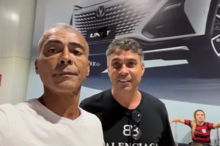Romário e Alex Dias aeroporto