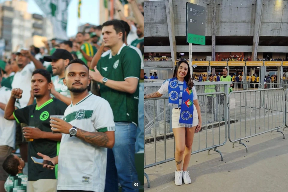 Casal assiste jogo em lados opostos, viraliza e faz acordo para evitar conflitos