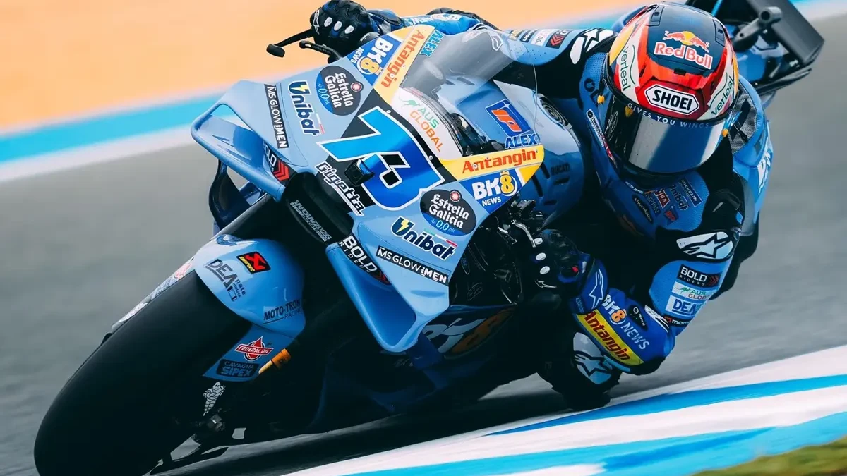 Álex Marquez durante prova em Jerez, na Espanha