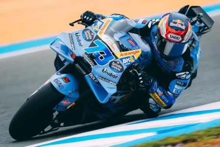 Álex Marquez durante prova em Jerez, na Espanha