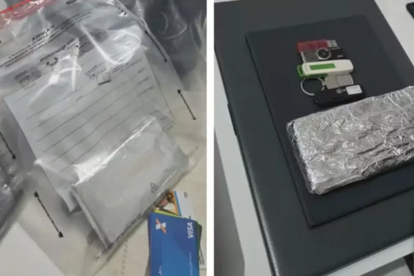 Objetos apreendidos durante operação - (Foto: reprodução/TV Globo)