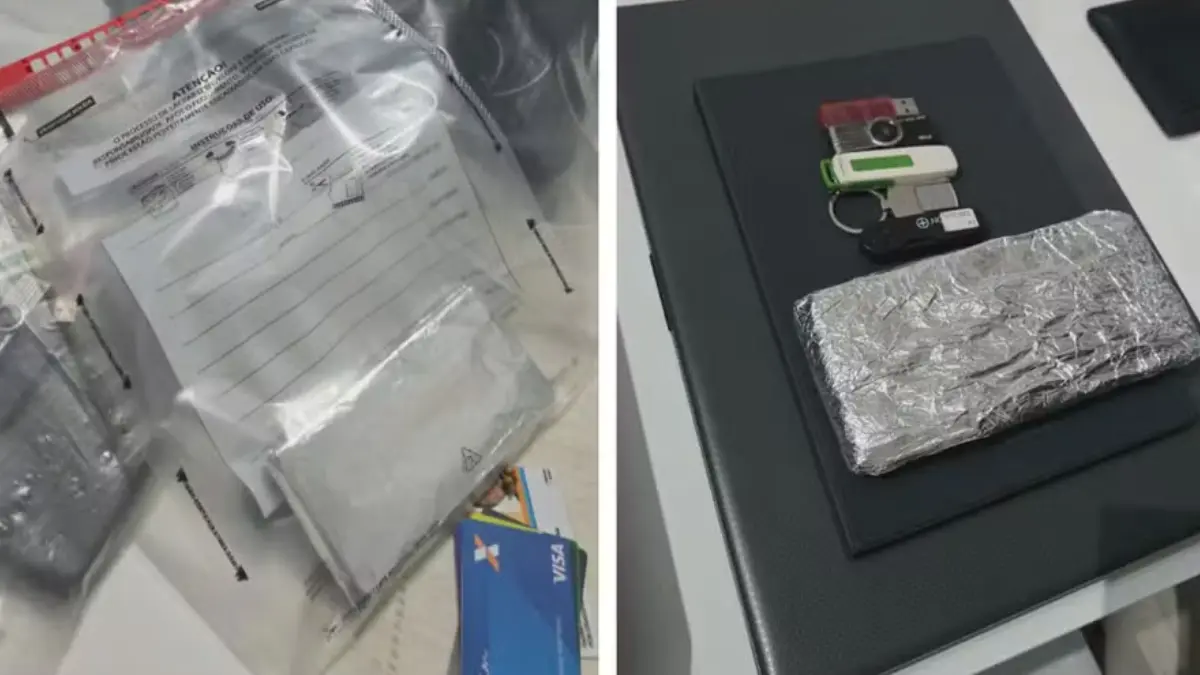 Objetos apreendidos durante operação - (Foto: reprodução/TV Globo)