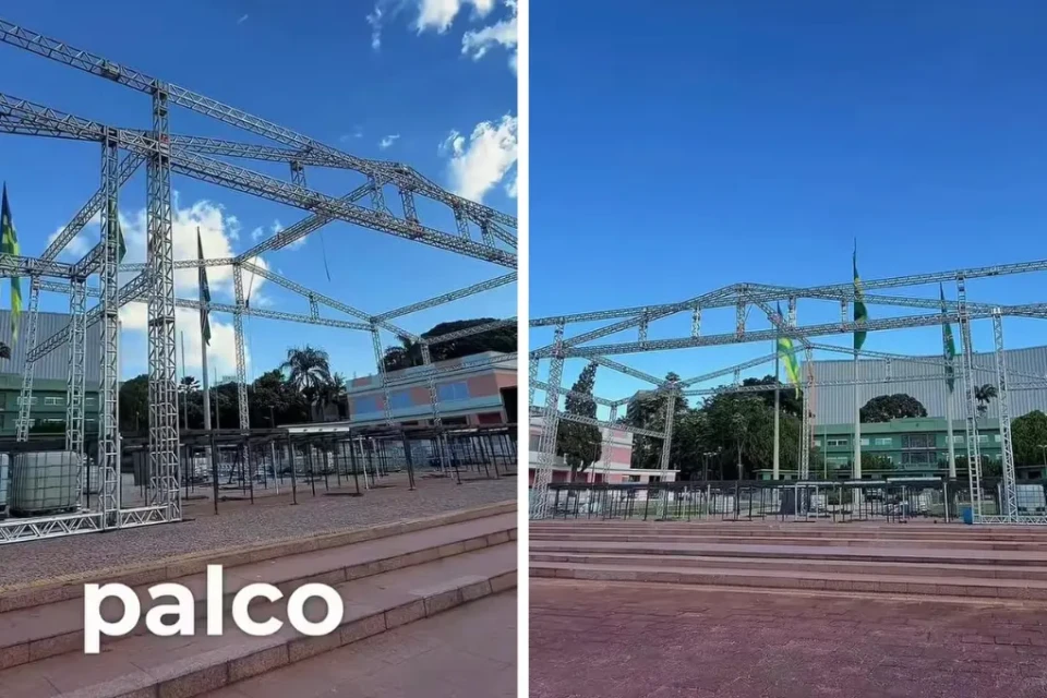Palco da Marcha para Jesus, na Praça Cívica