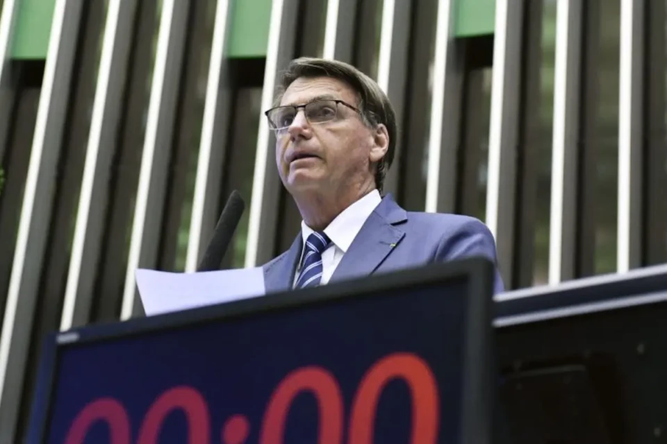 Jair Bolsonaro em visita ao Senado na época em que era presidente (Foto: Agência Senado)