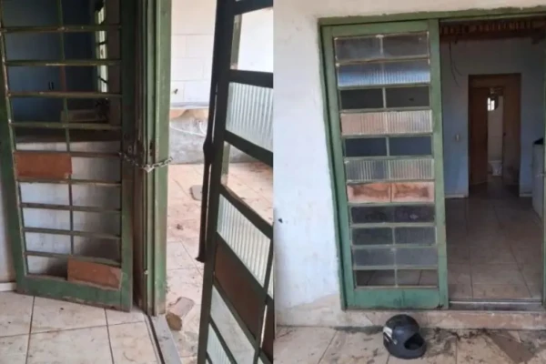 Imagem mostra residência onde adolescentes foram encontradas na presença de dois homens