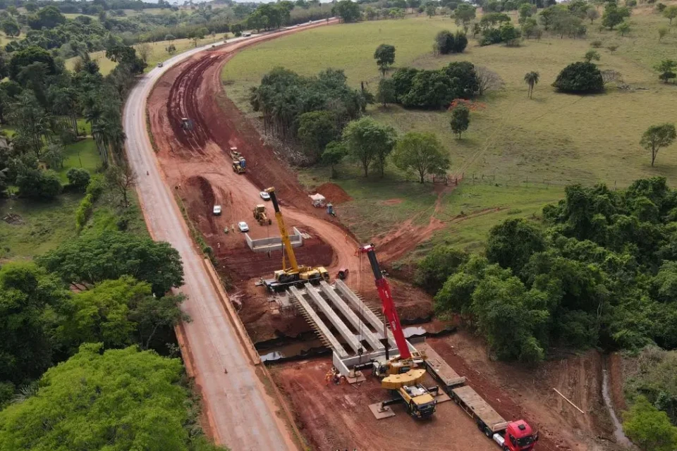 Imagens da duplicação da GO-010, entre Goiânia e Senador Canedo (Foto ilustrativa: Goinfra/divulgação)