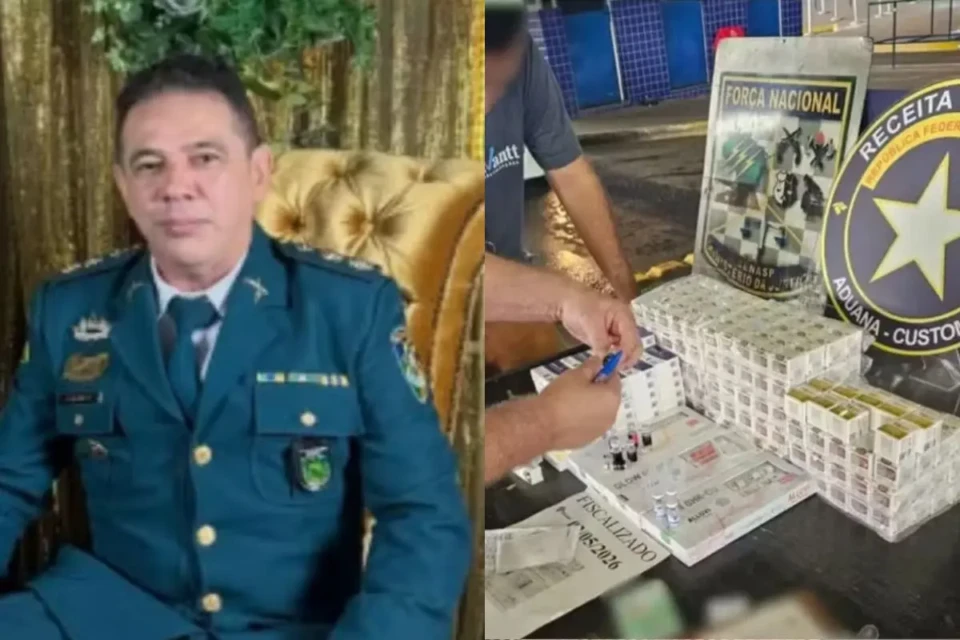 Tenente-coronel da PM é preso com mais de 300 ampolas de substância para emagrecer (Foto: Reprodução)