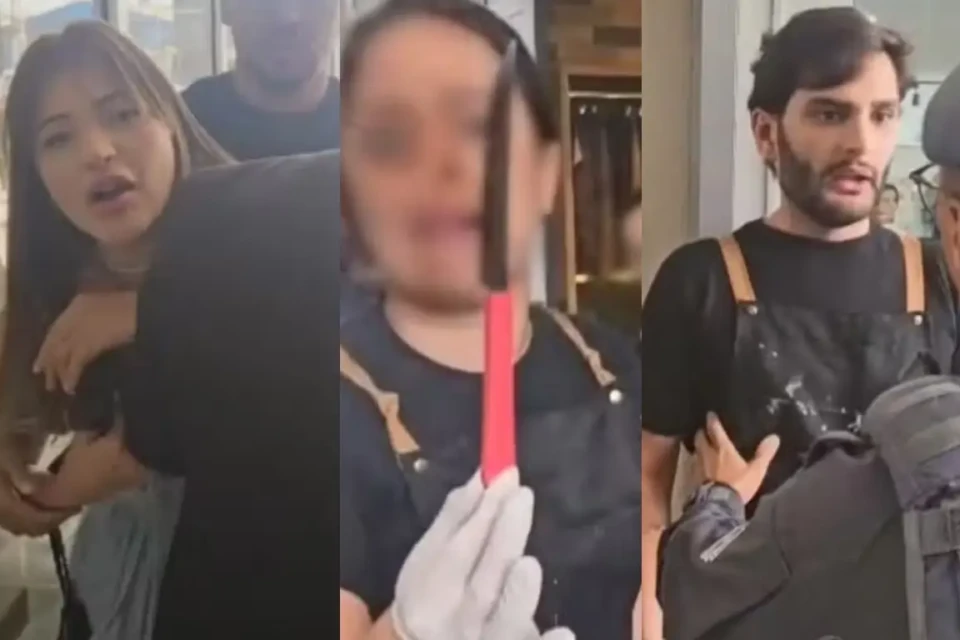 Mulher que esfaqueou cabeleireiro por não gostar de corte se pronuncia; veja o antes e depois Vídeo do momento viralizou; assista