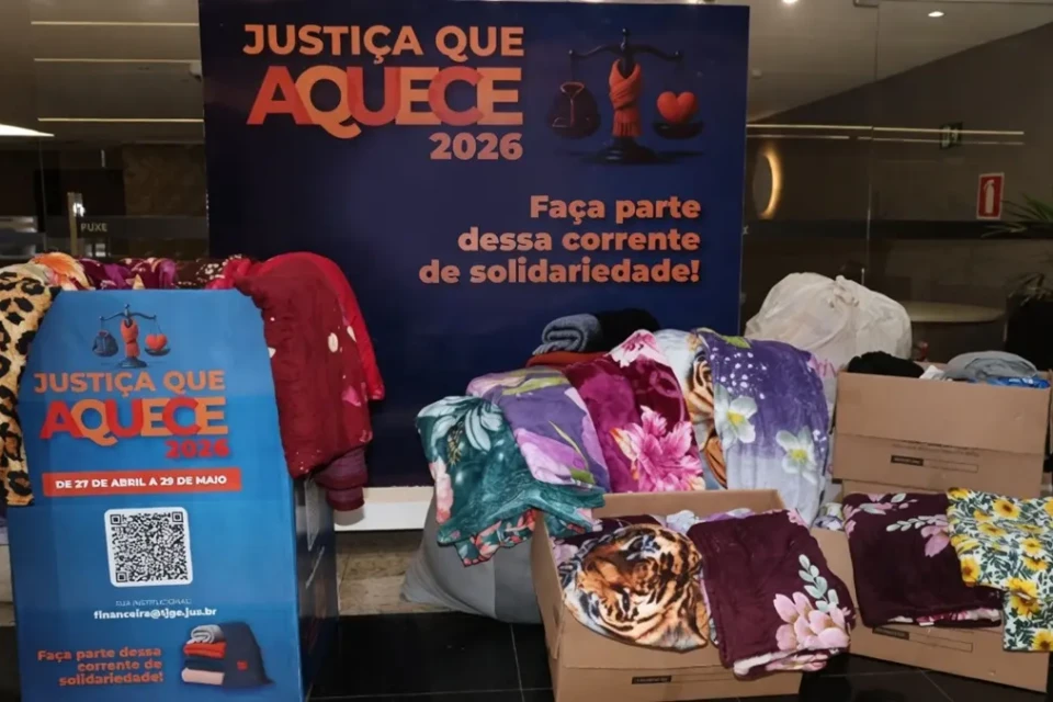 Frio se aproxima e TJGO reforça campanha para arrecadar agasalhos e cobertores em Goiás
