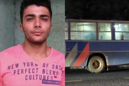 Homem esfaqueia colega e faz reféns em ônibus de Ipameri (Foto: Reprodução)