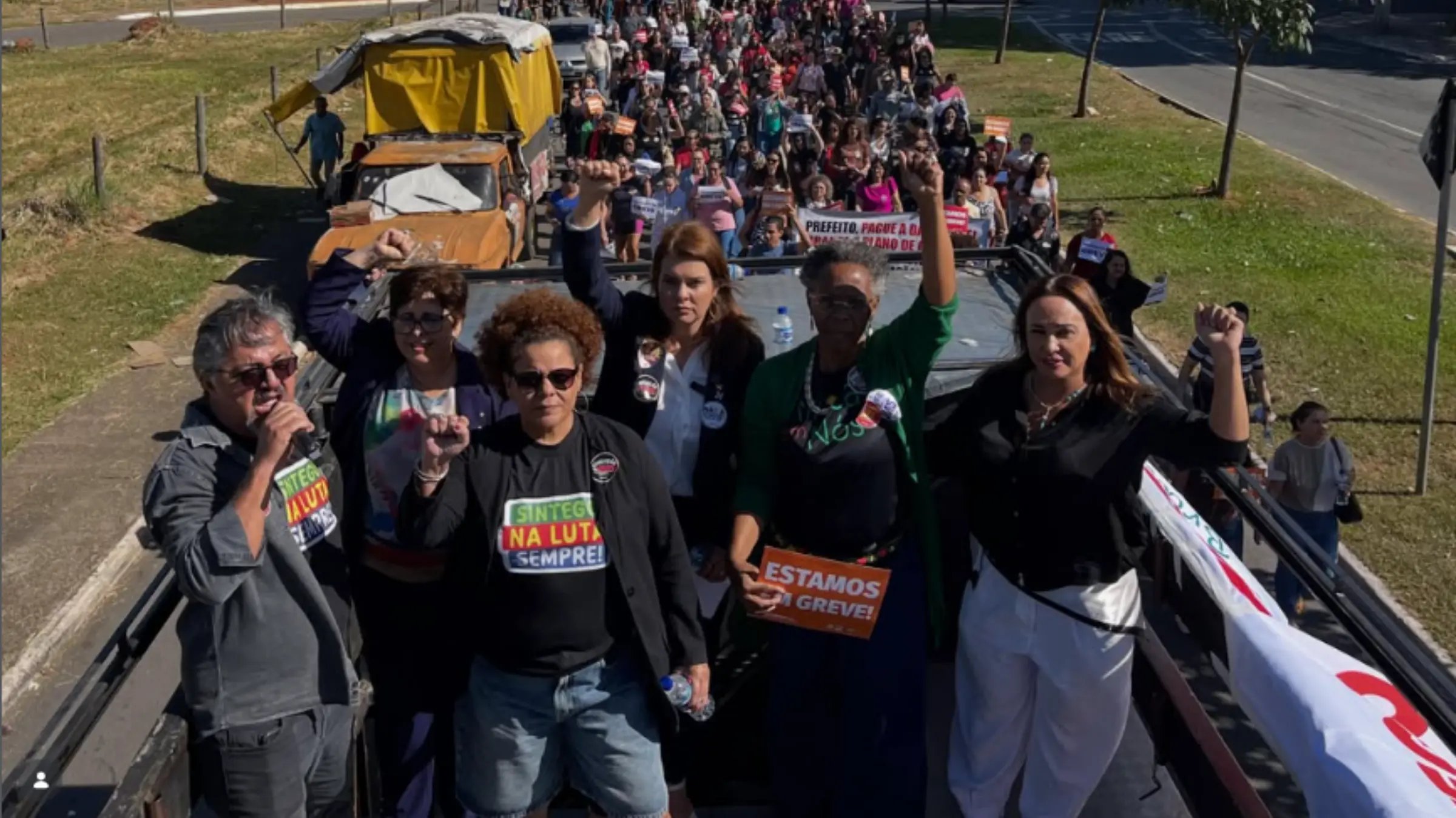 Mobilização de greve dos trabalhadores da educação de Goiânia