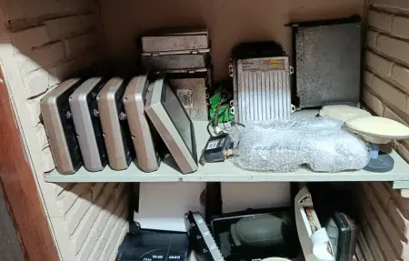 Imagem dos objetos apreendidos