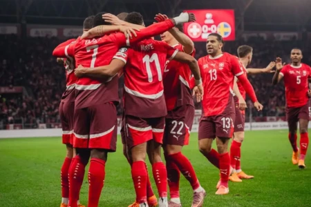 Jogadores da seleção suíça