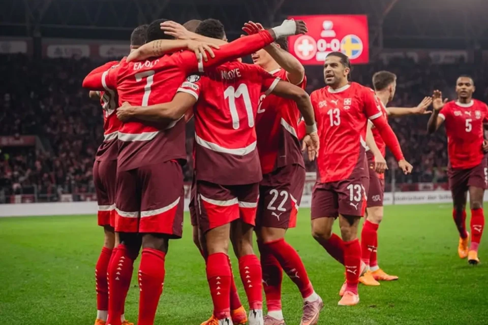 Jogadores da seleção suíça