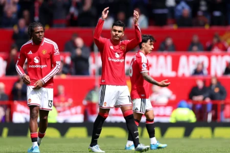 Casemiro em despedida pelo Manchester United