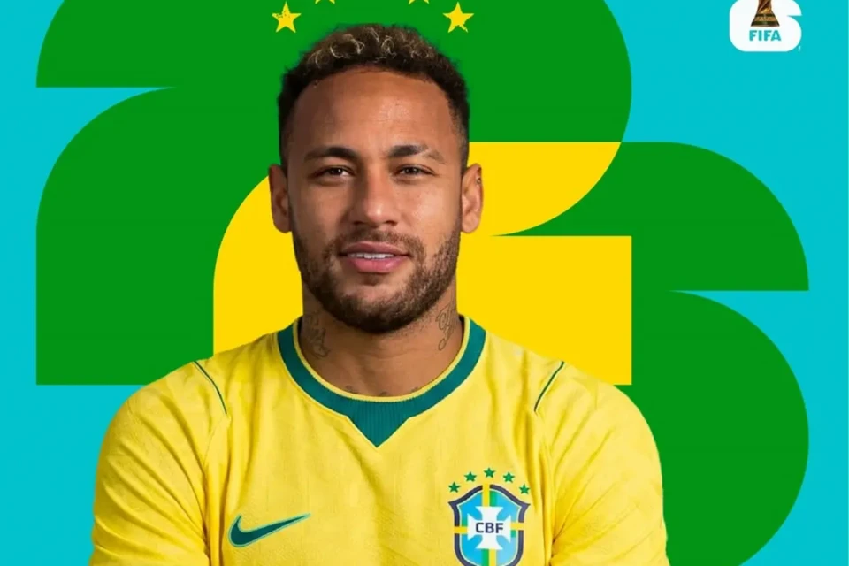 Figurinha de Neymar publicada pela CBF