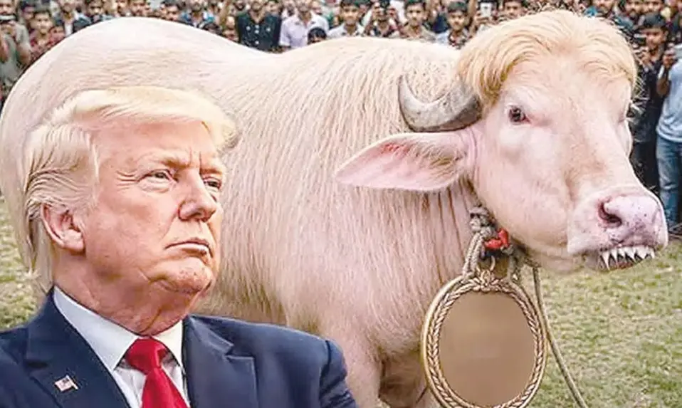Veja fotos do búfalo parecido com Trump que será sacrificado em Bangladesh Animal será sacrificado durante festival religioso islâmico