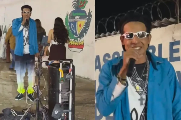 Por que chora, Ana Castela? Cantor dá show do lado de fora da Pecuária (Foto: Reprodução)