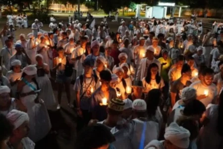 Procissão em homenagem aos Pretos Velhos toma ruas de Goiânia neste sábado (30) (Foto: Click de Terreiro)