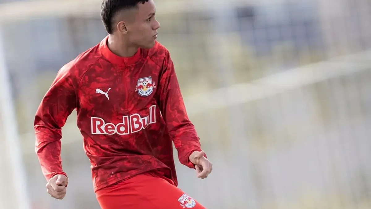 Yuri Alves durante treino no Red Bull Bragantino