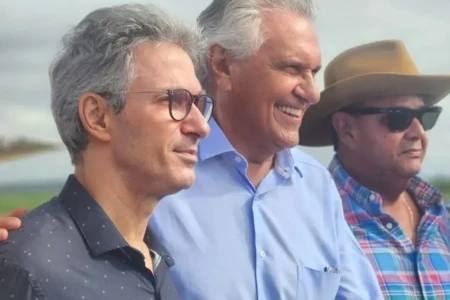 Imagem mostra ex-governadores Ronaldo Caiado e Romeu Zema