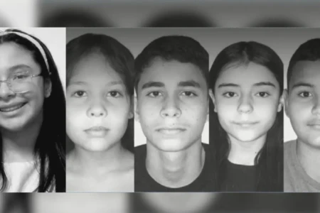 Da esquerda para a direita: Izadora Monteiro, Maria Carolina , Lucas Antônio, Isadora Castro e Ezequiel Souza -(Reprodução)