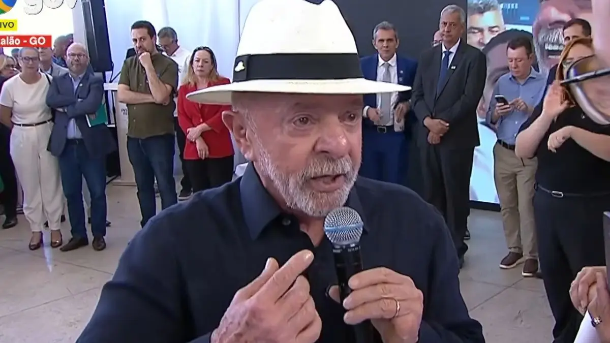 Imagem mostra presidente Lula