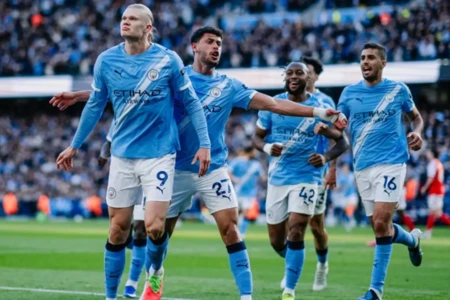Jogadores do Manchester City