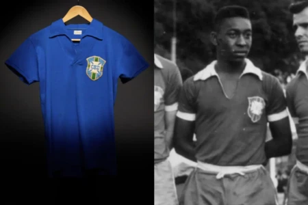 Uniforme de Pelé na final de 1958 vai a leilão por valor milionário (Foto: Reprodução)