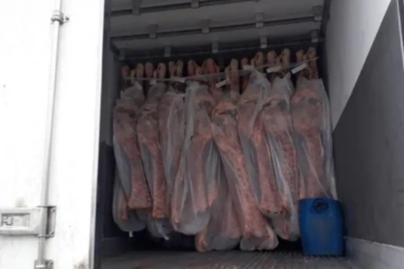 Cocaína estava escondida em carga de carne - (Foto: reprodução)
