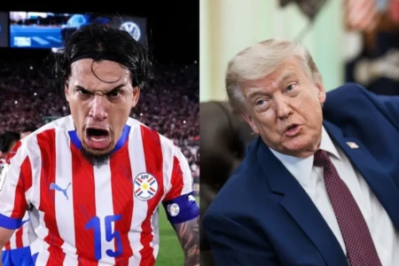 Capitão do Palmeiras, Gustavo Gómez 'provoca' Trump: 'Vai ficar triste' (Foto: Divulgação)